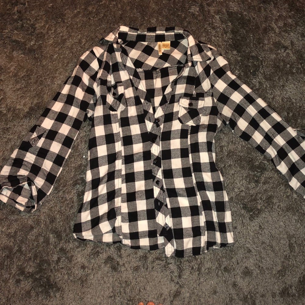 Passport Black and White Flannel Shirt